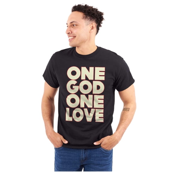 Christian Faith One God One Love Men's Graphic T Shirt Tees Brisco Brands L