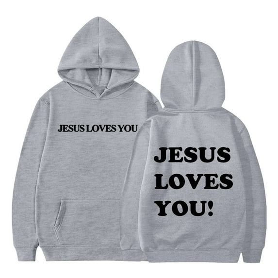 Christian Faith Religious God Sweatshirt Trust in The Lord Letter Print Hoodies Jesus Loves You Sweater Casual Jacket Tops Children's Winter Coat New Years Gifts for Toddler Kids Boys Girls