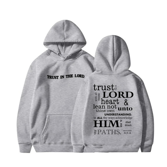 Christian Faith Sweatshirt Baby TRUST IN THE LORD Hoodies Jesus Pullover Sweater Warm and Cozy Hooed Jacket Matching Baby And Toddler Outfits Christian Gift for Boys And Girls