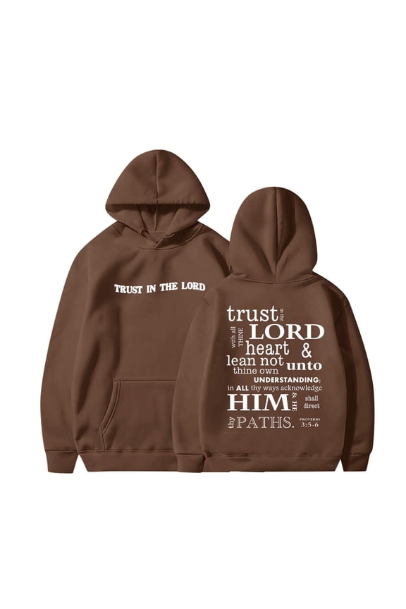 Christian Faith Sweatshirt Baby Trust in The Lord Hoodie Jesus Pullover Sweater Casual Jacket Coats Fall Tops Outfit Outwear Festival Gifts for Boys Girls