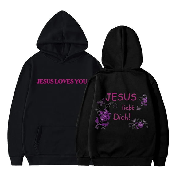 Christian Faith Sweatshirt Baby Trust in The Lord Letter Print Hoodie Jesus Loves You Sweater Comfy Hoodies Shirts Children's Winter Coat Festival Gifts for Boys And Girls