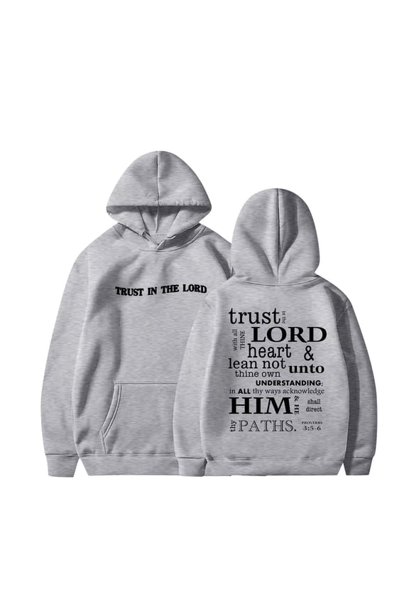 Christian Faith Sweatshirt Baby Trust in The Lord Letter Print Hoodie Jesus Loves You Sweatshirt Casual Jacket Coats Fall Winter Coat Outerwear Christian Gift for Toddler Kids