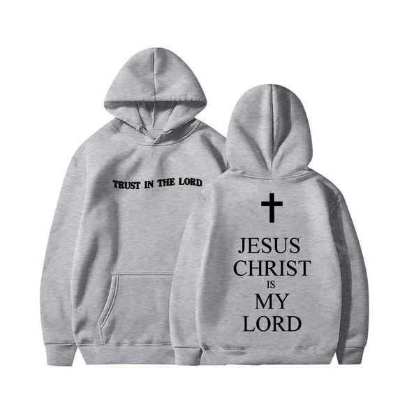 Christian Faith Sweatshirt TRUST IN THE LORD Hoodies Jesus Pullover Sweater Casual Jacket Tops Winter Toddler Boy Clothes New Years Gifts for Toddler Kids