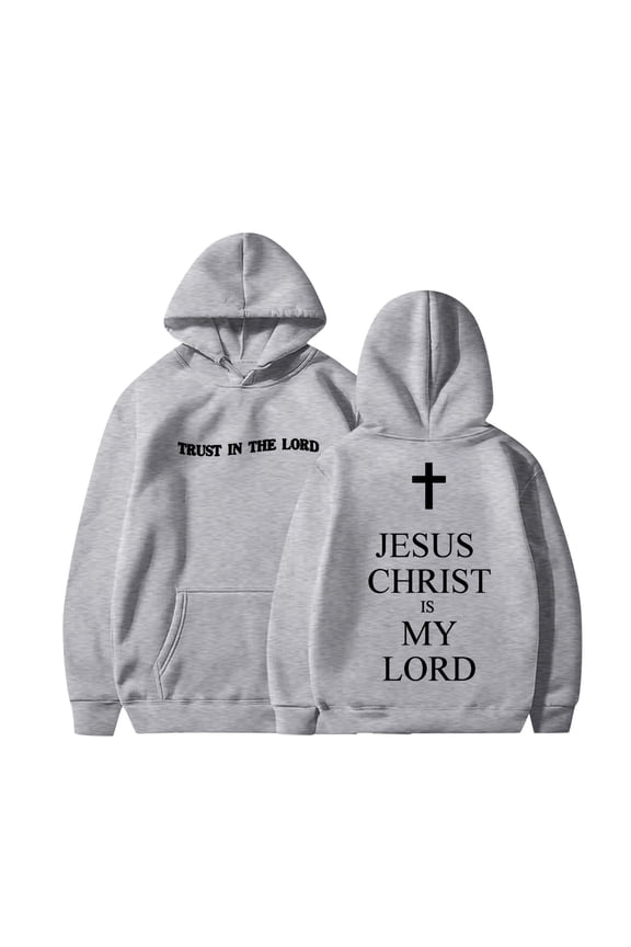 Christian Faith Sweatshirt Trust in The Lord Hoodie Jesus Pullover Tops Long Sleeve Trendy Pullover Tops Fall Spring Winter Clothes Christian Gift for Little Boys Girls