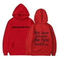 thumbnail image 1 of Christian Faith Sweatshirt Trust in The Lord Letter Print Hoodie Jesus Loves You Sweatshirt Long Sleeve Hooed Jacket Baby Boy Girl Winter Essentials Birthday Gifts for Toddler Kids Boys Girls, 1 of 4