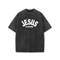 thumbnail image 1 of Christian Faith Tee Black S-2XL  Soft Breathable Regular Fit Washed Cotton Short Sleeve T-Shirt Top Plus Size, 1 of 5