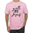 thumbnail image 1 of Christian Faith Y'all Need Jesus Inspirational/Christian Men's Graphic T-Shirt, Light Pink, 4XL, 1 of 3