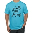 thumbnail image 1 of Christian Faith Y'all Need Jesus Inspirational/Christian Men's Graphic T-Shirt, Light Turquoise, 3XL, 1 of 3