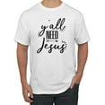 thumbnail image 1 of Christian Faith Y'all Need Jesus Inspirational/Christian Men's Graphic T-Shirt, White, 5XL, 1 of 3