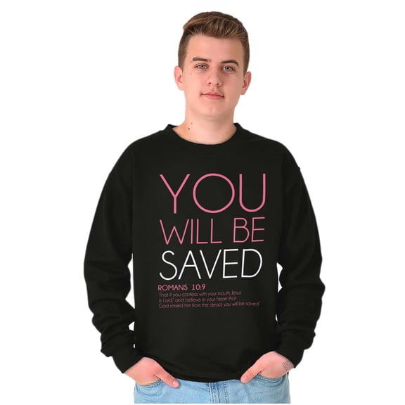 Christian Faith You Will Be Saved Unisex Plus Fleece Graphic Sweatshirt Brisco Brands 3X
