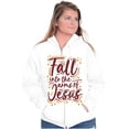 thumbnail image 1 of Christian Fall Into The Arms of Jesus Zip Hoodie Sweatshirt Women Brisco Brands M, 1 of 4