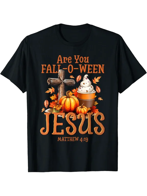 Christian Fall O Ween Jesus Matthew 4 19 T Shirt Size S-5XL