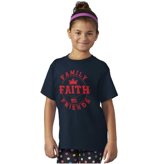 Christian Family Faith Friends Flag Crewneck T Shirts Boy Girl Teen Brisco Brands X