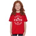 thumbnail image 1 of Christian Family Faith Friends Flag Crewneck T Shirts Boy Girl Teen Brisco Brands X, 1 of 6