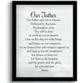 thumbnail image 1 of Christian Our Father The Lords Prayer Framed Wall Art Prints Posters Decor, Rustic Bible Verse Scripture Religious Pictures Framed Artwork for Walls Prayer Room Living Room Home Decor 11x14, 1 of 6