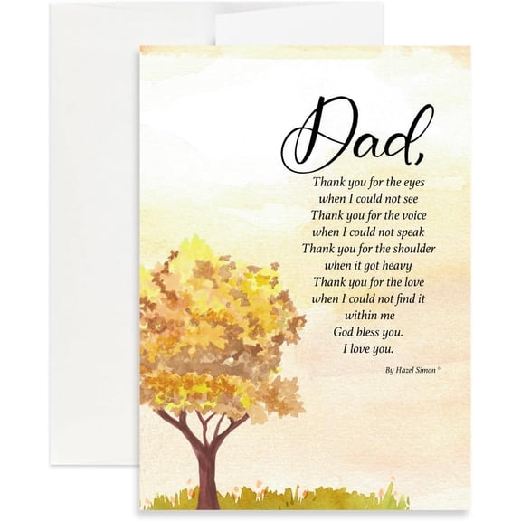Christian Father's Day Card | Dad Thank You Gift for Dad