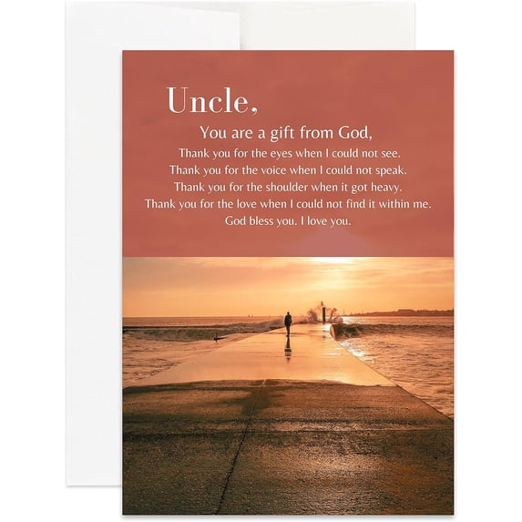 Christian Father's Day Card | Thank You Uncle Card Appreciation Card