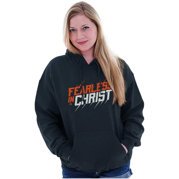 Christian Fearless in Christ Jesus Hoodie Sweatshirt Women Men Brisco Brands L