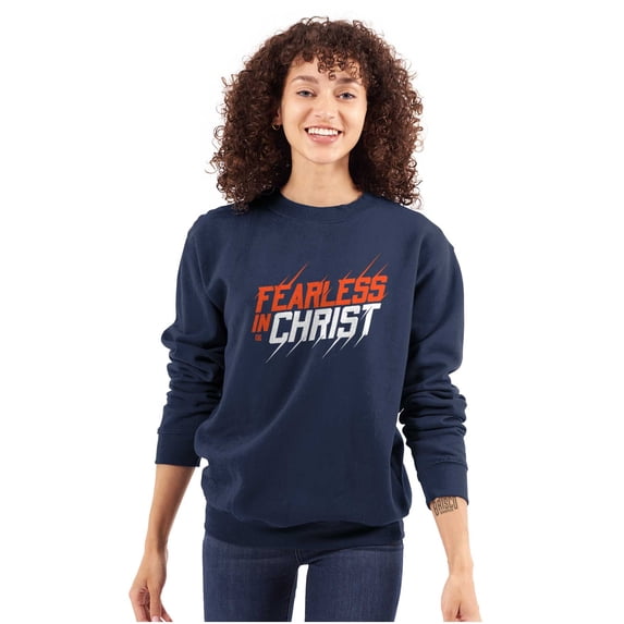 Christian Fearless in Christ Jesus Sweatshirt for Men or Women Brisco Brands S