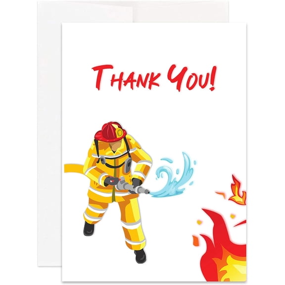 Christian Firefighter Appreciation Card | Thank You Firefighter Appreciation Card (Single)