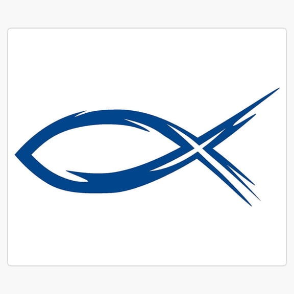 Christian Fish Classic Accent Religious Car Window Emblem Vinyl Sticker