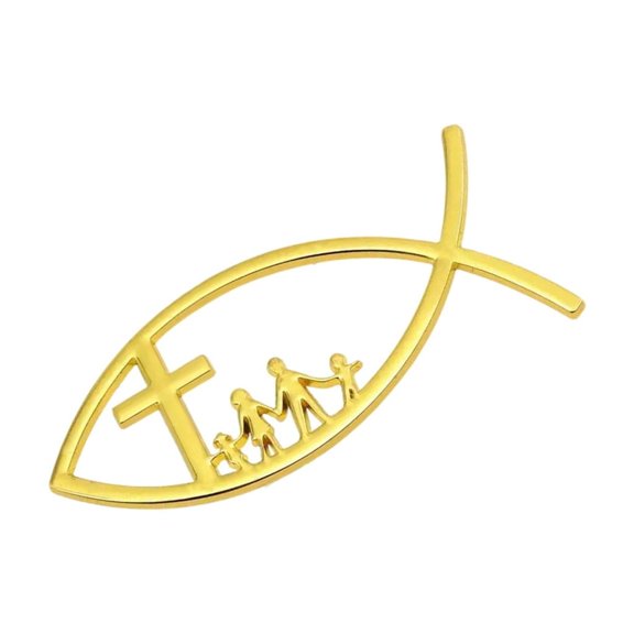 Christian Fish Emblems Sticker 3D Fish Decal Sticker for Car Window
