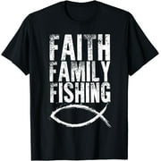 Christian Fish Faith Family Fishing T-Shirt