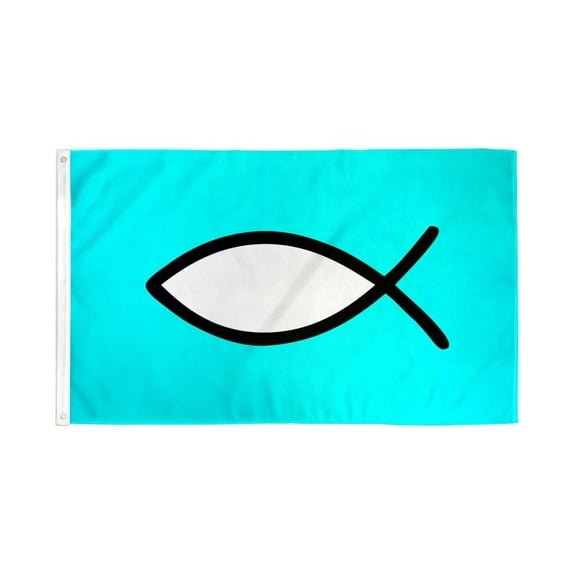 Christian Fish Flag 3x5ft Poly