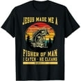 thumbnail image 1 of Christian Fisherman Jesus Made Me a Fisher of Man Religious T-Shirt Shirts, 1 of 4
