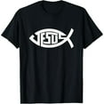 thumbnail image 1 of Cotton Christian Fishing Graphic Tee Vintage Jesus Christ Faith Design Religious Inspirational T-Shirt Black S-5XL, 1 of 5