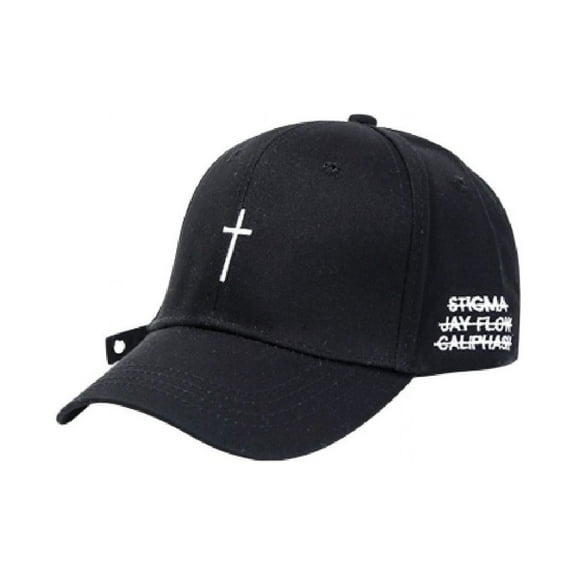 Christian Fitted Baseball Cap for Men and Women, Unstructured Cross Baseball Cap, K-pop Black Cap, Religious Multi-Purpose Outdoor Cap