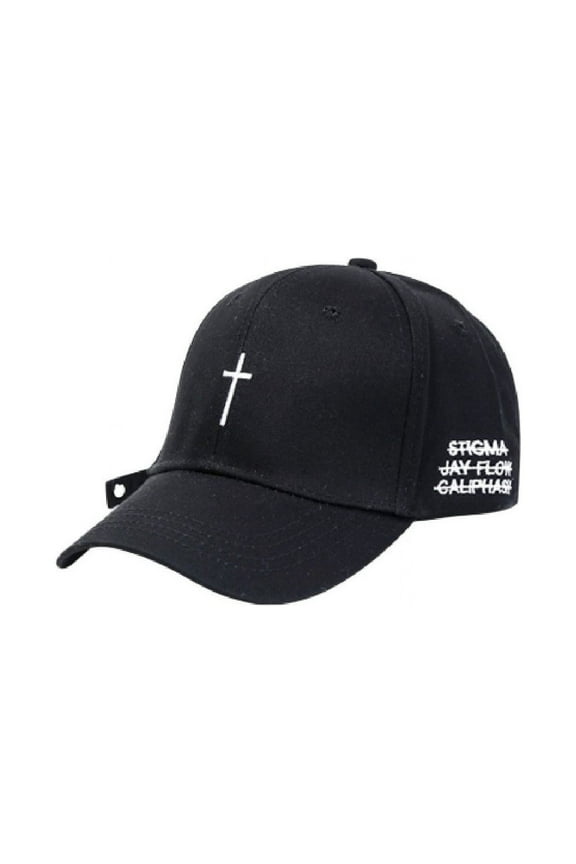 Christian Fitted Baseball Cap for Men and Women, Unstructured Cross Baseball Cap, K-pop Black Cap, Religious Multi-Purpose Outdoor Cap