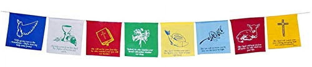 Multi-Color Cotton Polyester Christian Faith Prayer Flags