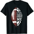 thumbnail image 1 of Christian Football Gifts Teen Boys Kids Men Religious Verse T-Shirt, 1 of 3