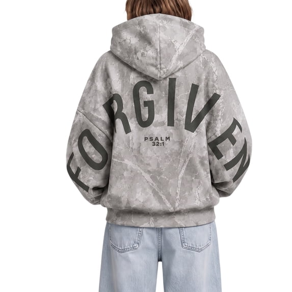 Christian Forgiven Hoodie for Women Men Graphic Camo Sweatshirt Y2K Faith Bible Pullover