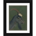 thumbnail image 1 of Christian Friedrich Gille 18x24 Black Ornate Framed Double Matted Museum Art Print Titled: Goat Head, 1 of 5
