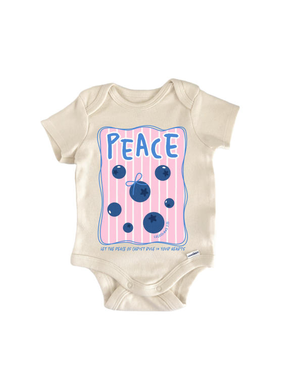 Christian Fruit Sprit Blueberry Peace - Baby Bodysuit