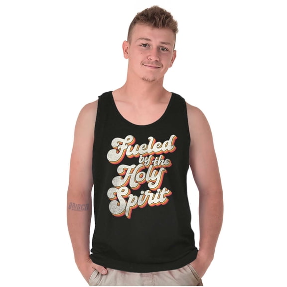 Christian Fueled by the Holy Spirit Tank Top T Shirts Men Women Brisco Brands S