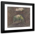 thumbnail image 1 of Christian Georg Schütz the Younger 13x12 Black Modern Framed Museum Art Print Titled - A Young Couple Viewing Ruins Near Bingen (1801), 1 of 5