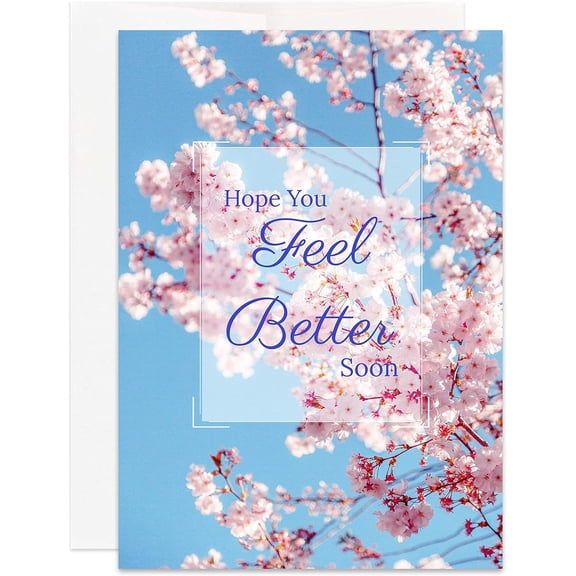 Christian Get Well Soon Card | Hope You Feel Better Soon Card (Single)