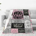 thumbnail image 1 of Christian Gift for Women, Inspirational Throw Blanket for Couch, Soft Lightweight Flannel Blanket, 60"x 80" Thoughts and Prayers Blankets for Bedroom Sofa Living Room Decoration, 1 of 15