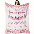 thumbnail image 1 of Christian Gift for Women-Soft Blanket with Bible Verses-Inspirational Gift for Ladies, Religious Gift for Women, Spiritual Gift, 1 of 9