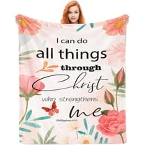 Christian Gifts, Christian Gifts for Women, Religious Gifts for Women/Men, Christian Gifts for Women Faith, Gifts for Christian Women, Best Christian Inspirational Gift Blanket 60"x50"