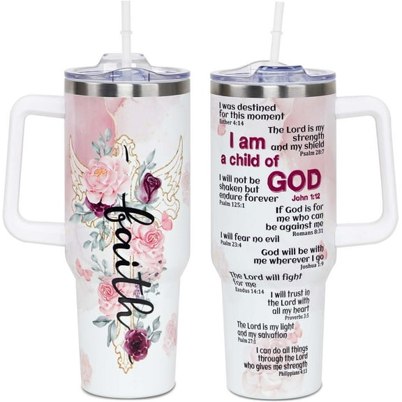 Christian Gifts For Women - Christian 40 OZ Tumbler - Mother''s Day, Birthday, Christmas Gifts for Women - Inspirational, Catholic, Religious Gifts For Mom, Friend, Sister, Grandma, Teacher
