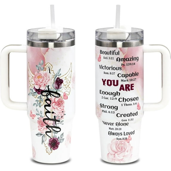 Christian Gifts For Women Faith - Mother''s Day, Birthday, Christmas Gifts for Women - Inspirational, Catholic, Religious Gifts For Mom, Friend, Sister, Grandma - Christian 30 OZ Tumbler Travel Cup