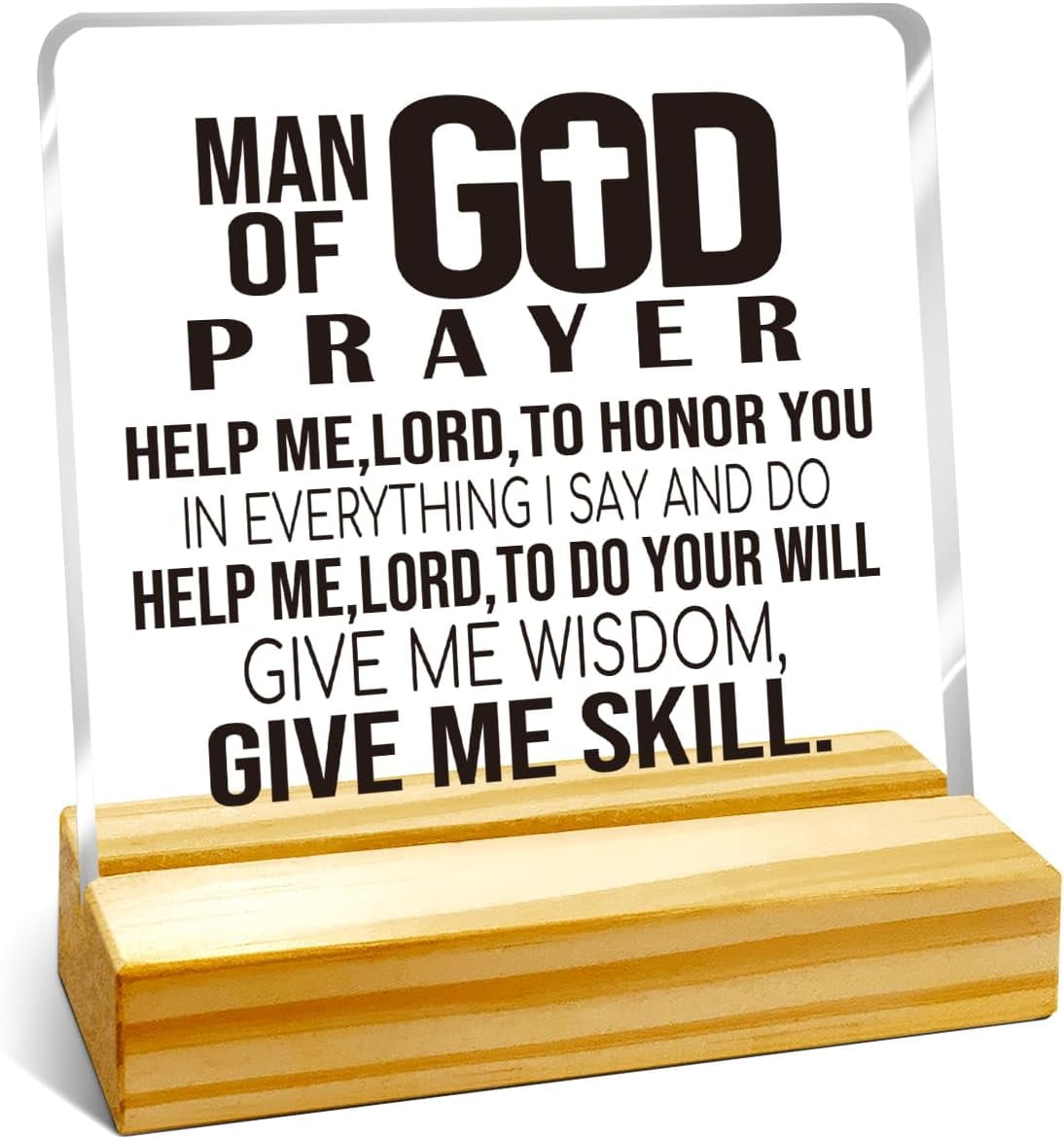 Mud Pie Acrylic Picture Frame With Cross And Bible Verse, 3x4 - Picture Frames