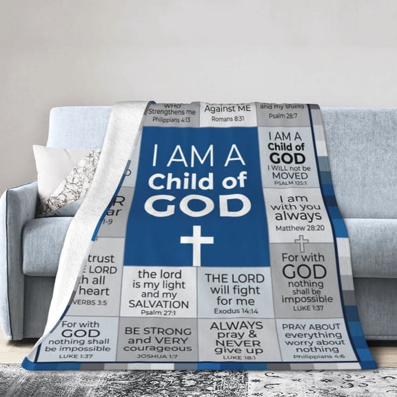 Christian Gifts for Men, Dad, Son, Brother, Him Blanket - Inspirational Religious Graduation/Birthday Gifts - Baptism Confirmation Gifts- Catholic Spiritual Gifts for Men 50x40