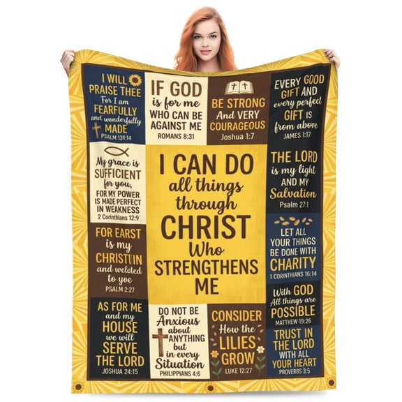Christian Gifts for Men, Religious Gifts for Men, Baptism Gifts , Spiritual Inspirational Gifts for Man, Bible Catholic Gifts, Confirmation Gifts , Christian Blanket 50x40