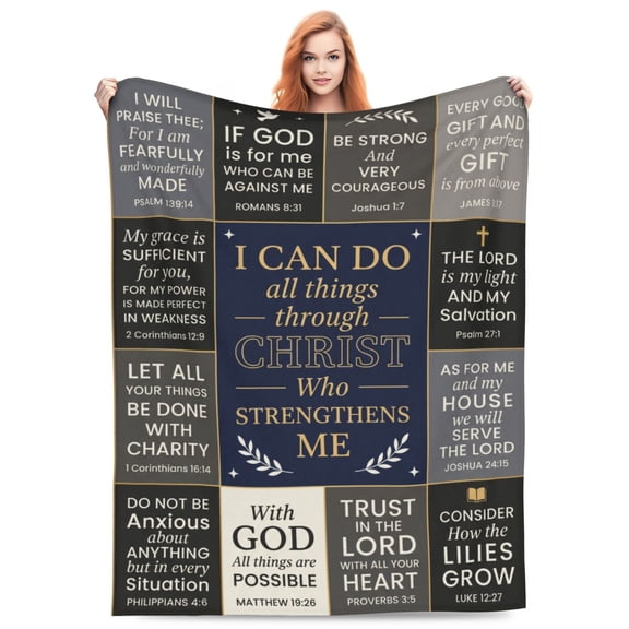 Christian Gifts for Men, Religious Gifts for Men, Baptism Gifts , Spiritual Inspirational Gifts for Man, Bible Catholic Gifts, Confirmation Gifts , Christian Blanket 50x40