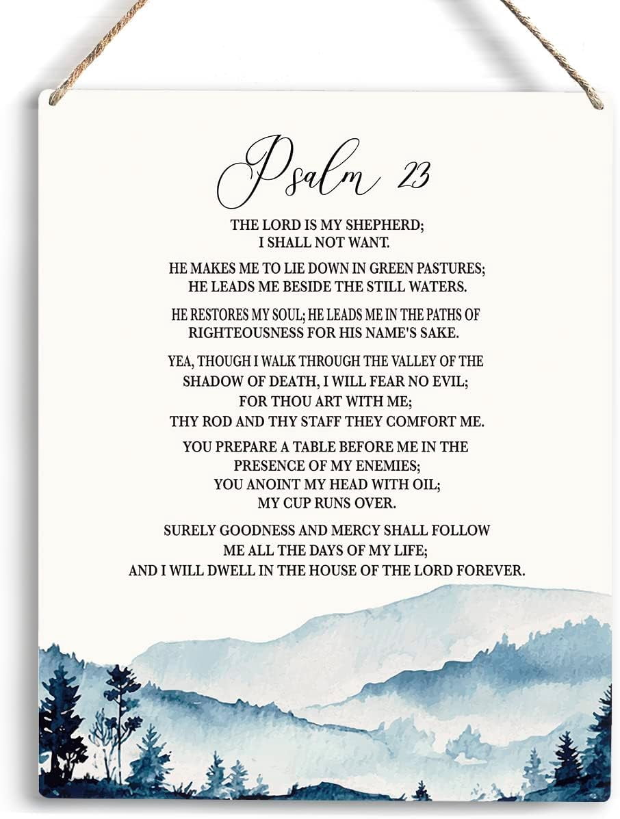 Christian Gifts Wall Decor Psalm 23 The Lord is My Shepherd Bible Verse ...
